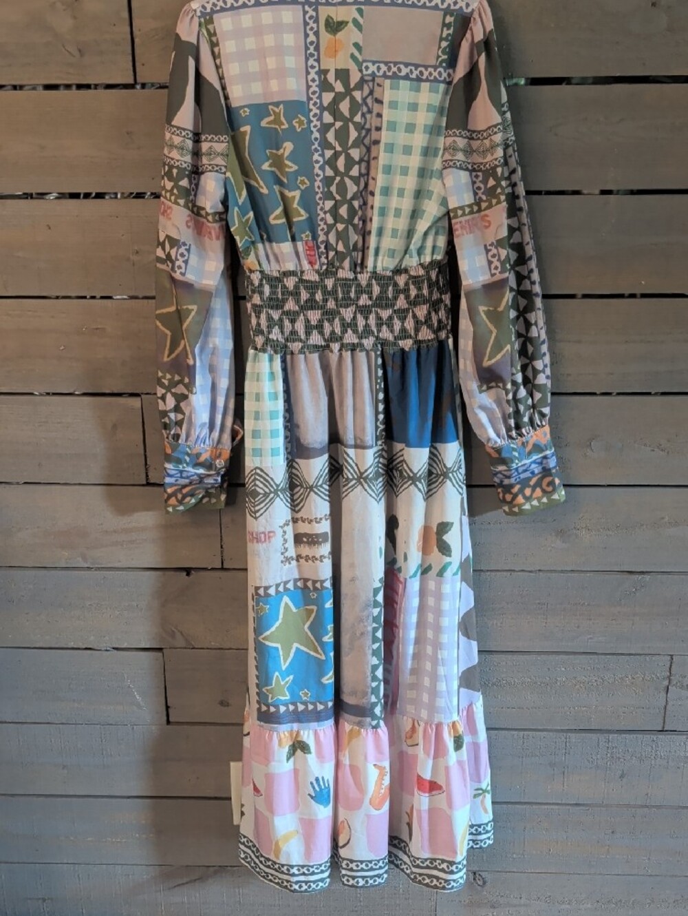 Flying Tomato Pastel Multicolor Floral & Geometric Maxi Dress - Picture 2 of 5